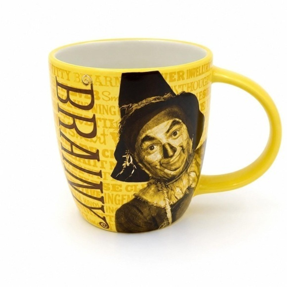 Hallmark Wizard of Oz Scarecrow Brainy Yellow Coffee Mug 2012 Microwave Safe
